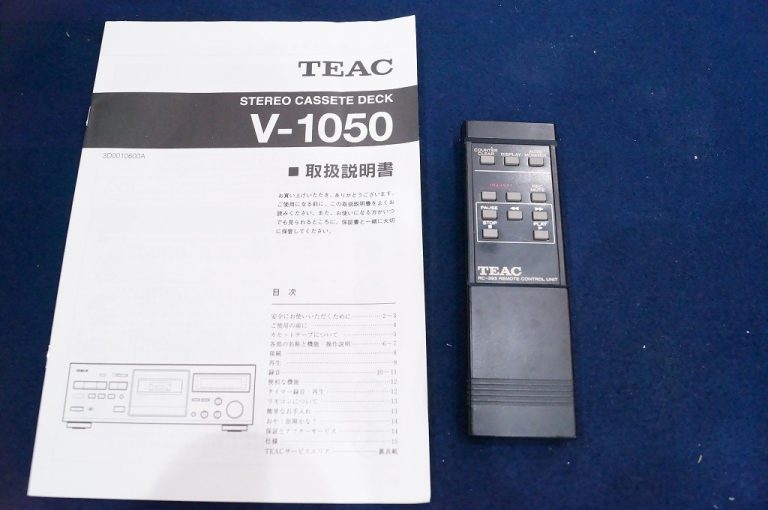 TEAC カセットデッキ V-1050高価買取実績 オーディオ高額査定